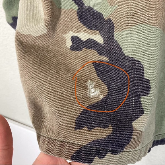 U.S. Army Woodland Camo Combat Field Jacket M Vintage Button Up - Picture 11 of 15